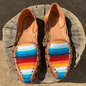 SBICCA Women's 10 Bright Woven Tapestry & Leather